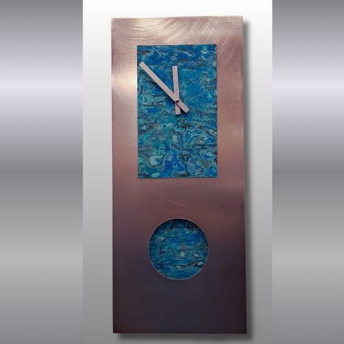Click to view detail for LL-011 Clock, Steel 24 Verdi Copper $447